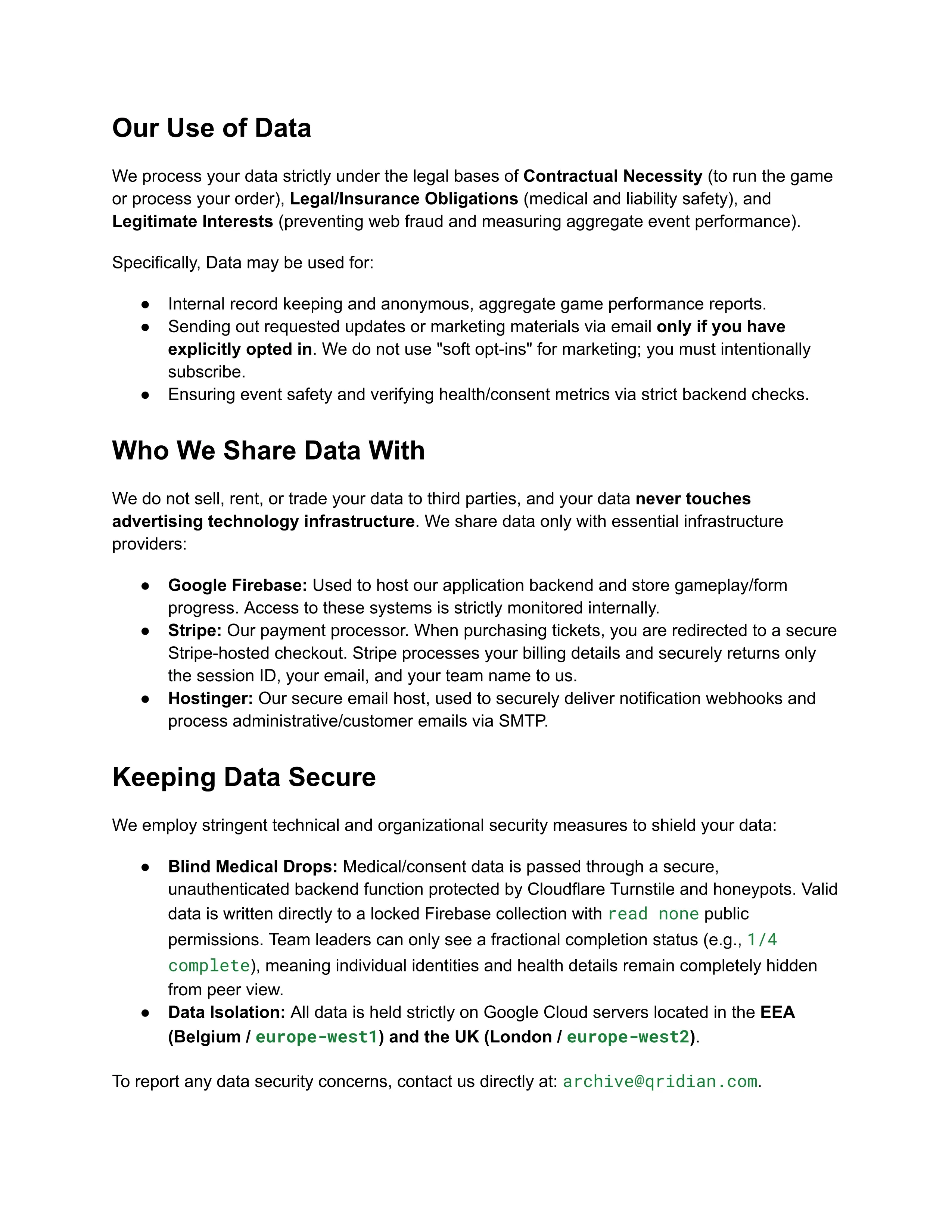 QRidian Privacy Policy Page 3